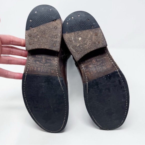 Bed Stu Brown Leather Engineer Boots Women's US Size 6.5 Made in Mexico Mid-Calf - Picture 7 of 8